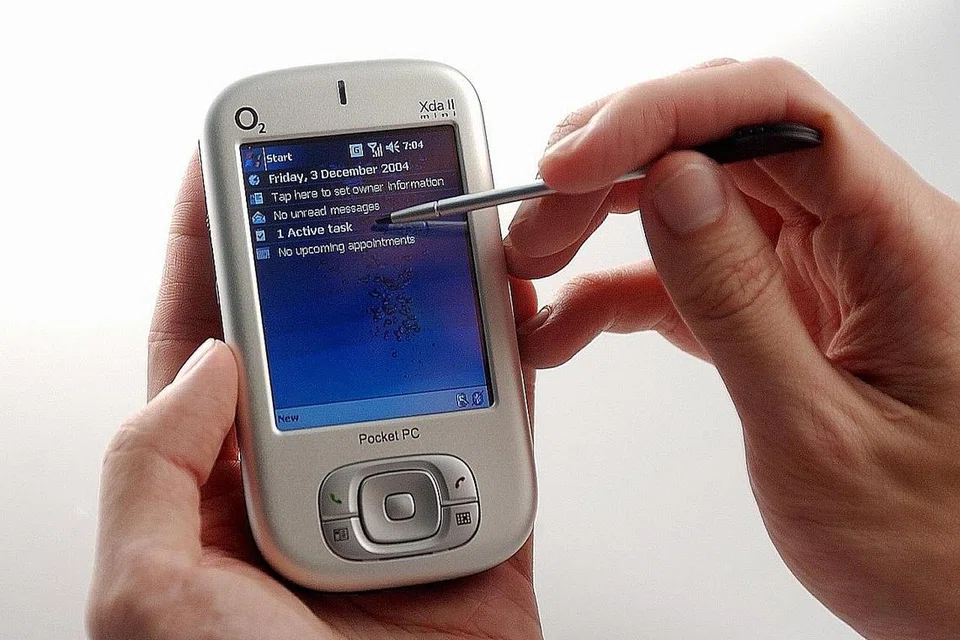 Windows Mobile на O2 XDA II mini: stylus остаётся главным точным pointing device.