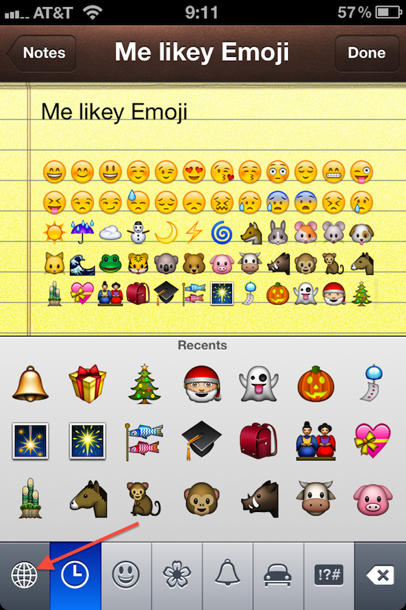 В iOS 5 emoji keyboard становится обычной системной клавиатурой за пределами Японии.