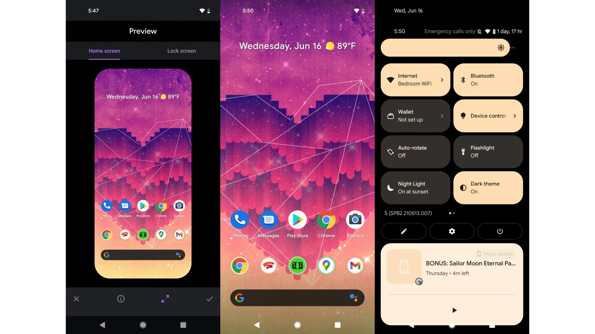 Quick Settings Android 12: огромные персонализированные tiles показывают переход от единого вида к единой системе вариаций.